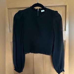 Wilfred Smocked Puff Sleeve Top Small